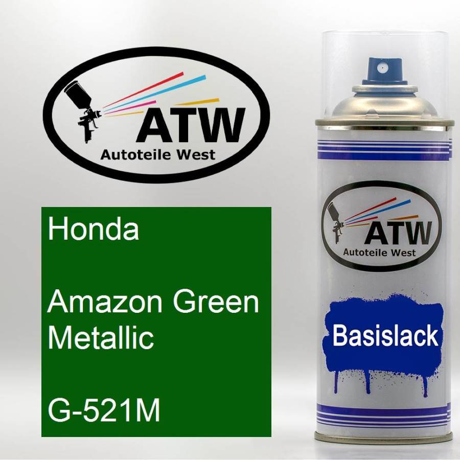 Honda, Amazon Green Metallic, G-521M: 400ml Sprühdose, von ATW Autoteile West.